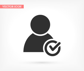 People tick vector icon , lorem ipsum Flat design