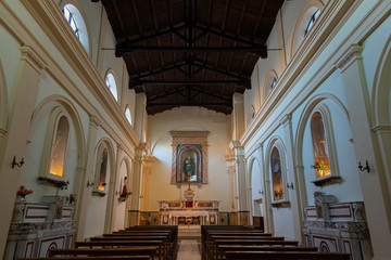 Isernia, Molise, Italy. Church of the Immaculate Conception. Interior view