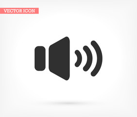 Speaker vector icon , lorem ipsum Flat design