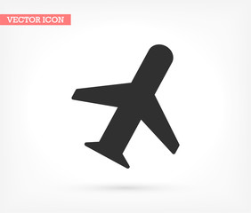 Aircraft vector icon , lorem ipsum Flat design