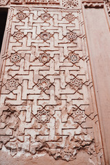 Alhambra Nazari palace with Muslim art decoration