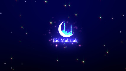 Eid Mubarak moon light iage | Eid Mubarak moon kareem image | Eid Mubarak image