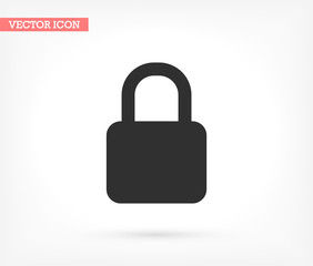 Lock - vector icon , lorem ipsum Flat design