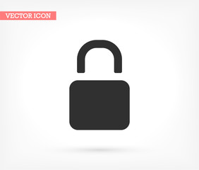 Lock - vector icon , lorem ipsum Flat design