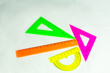 multi-colored rulers of different forms for mathematics