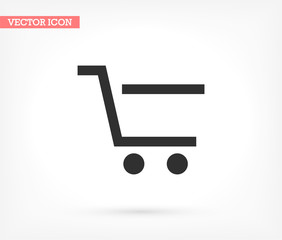 icon- cart shopping , lorem ipsum Flat design