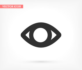 Eye vector icon , lorem ipsum Flat design