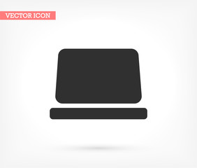 Laptop vector icon , lorem ipsum Flat design
