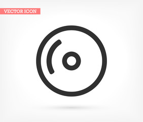 Disk vector icon , lorem ipsum Flat design