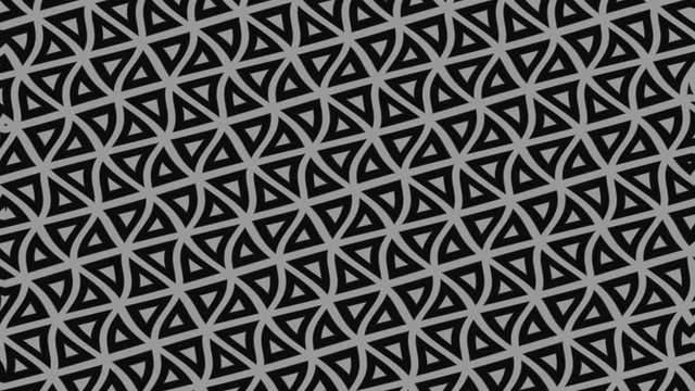 Abstract black and white animation on minimal background with wave effect, which varies in size, angle and intensity with abstract texture, in 16: 9 video format