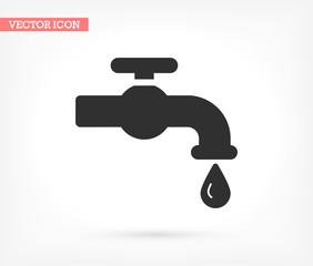 Kitchen faucet iconvector icon , lorem ipsum Flat design