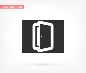 Door vector icon , lorem ipsum Flat design