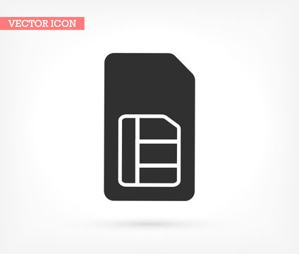 Sim card icon , lorem ipsum Flat design