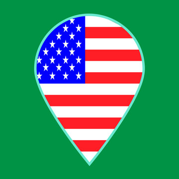 America flag icon travel vector