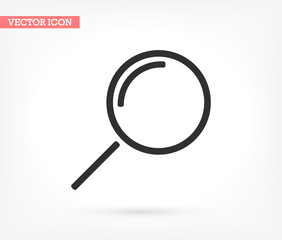 Loupe vector icon , lorem ipsum Flat design