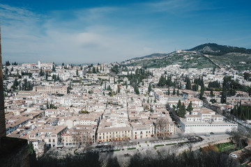 Naklejka premium chopped view of a modern city with white houses