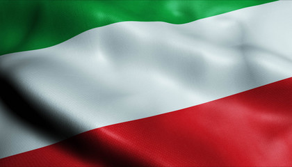 3D Waving Colombia City Flag of Durania Closeup View