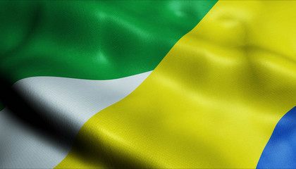 3D Waving Colombia City Flag of Colombia Closeup View