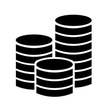 Coins stack vector icon