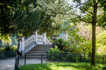 Bridge in Parc Monceau, Paris, France