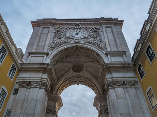 Fototapeta na wymiar Rua Augusta Arch in Lisbon Portugal