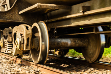 wheels of train