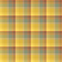 Seamless pattern in stylish discreet yellow, grey and orange colors for plaid, fabric, textile, clothes, tablecloth and other things. Vector image.