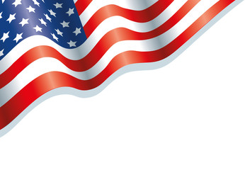 Usa flag design, United states america independence labor day nation us country and national theme Vector illustration