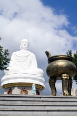 buddha statue against the sky in vietnam