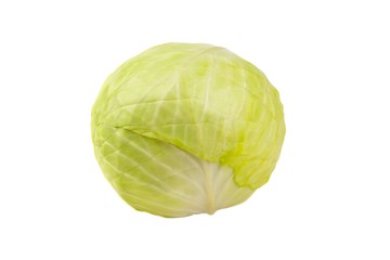 Fototapeta premium cabbage head isolated on a white background close up