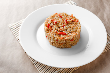 Bulgur with chicken and vegetables