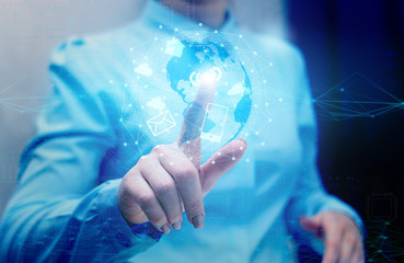 conceptual representation of data protection in the global Internet using artificial intelligence technology and successful business