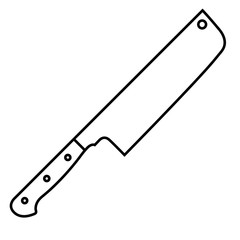 Kitchen knife line icon, logo isolated on white background