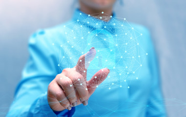 conceptual representation of data protection in the global Internet using artificial intelligence technology and successful business