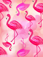 flamingo bright pink pattern background