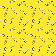 Seamless Pattern with Colorful Pens. Back to School Background