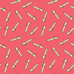 Seamless Pattern with Colorful Pens. Back to School Background