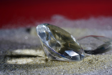 Sand photographed in the studio with color foils before the flash