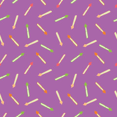 Seamless Pattern with Colorful Pens. Back to School Background