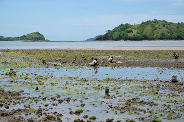 Mujeres trabajando en Madagascar: recogiendo piedras para venderlas