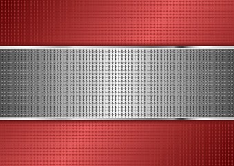 gray and red metallic background, mesh texture