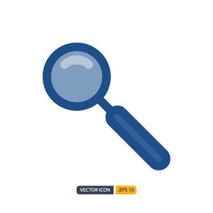 search icon in Blue Outline Color style isolated on white background. for your web site design, logo, app, UI. Vector graphics illustration and editable stroke. EPS 10.