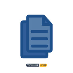 file icon in Blue Outline Color style isolated on white background. for your web site design, logo, app, UI. Vector graphics illustration and editable stroke. EPS 10.