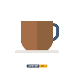 coffe icon in Flat style isolated on white background. for your web site design, logo, app, UI. Vector graphics illustration and editable stroke. EPS 10.