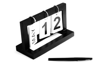 May 12th calendar icon. Day 12 of month. Office background.