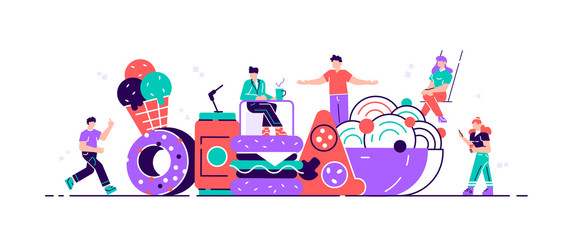 Tiny male and female characters 