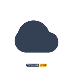 cloud icon in Glyph style isolated on white background. for your web site design, logo, app, UI. Vector graphics illustration and editable stroke. EPS 10.
