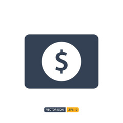 money icon in Glyph style isolated on white background. for your web site design, logo, app, UI. Vector graphics illustration and editable stroke. EPS 10.