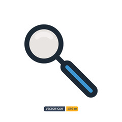 search icon in Outline Color style isolated on white background. for your web site design, logo, app, UI. Vector graphics illustration and editable stroke. EPS 10.