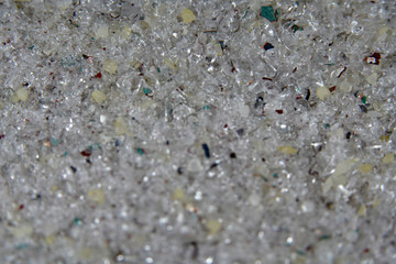 Sand photographed in the studio with color foils before the flash